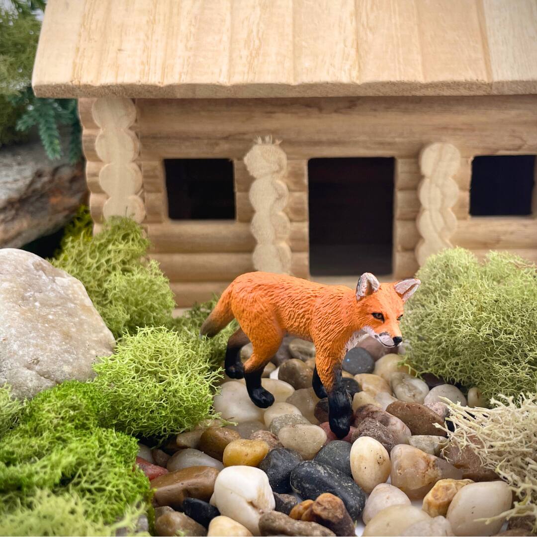 Angle. Safari Ltd. - Red Fox Kit Toy Figurine.