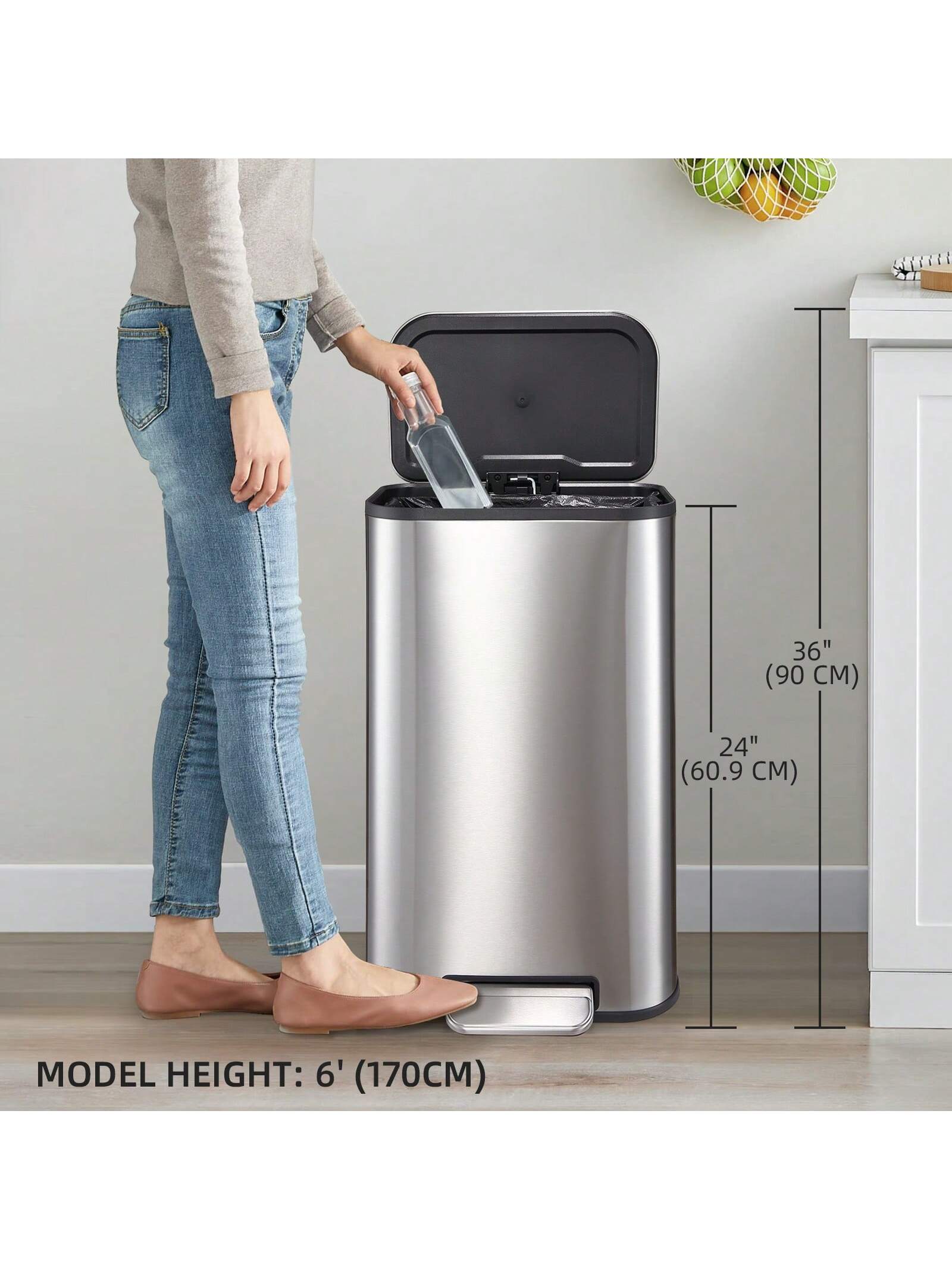 36" (90 CM)  
24" (60.9 CM)  
MODEL HEIGHT: 6' (170CM)