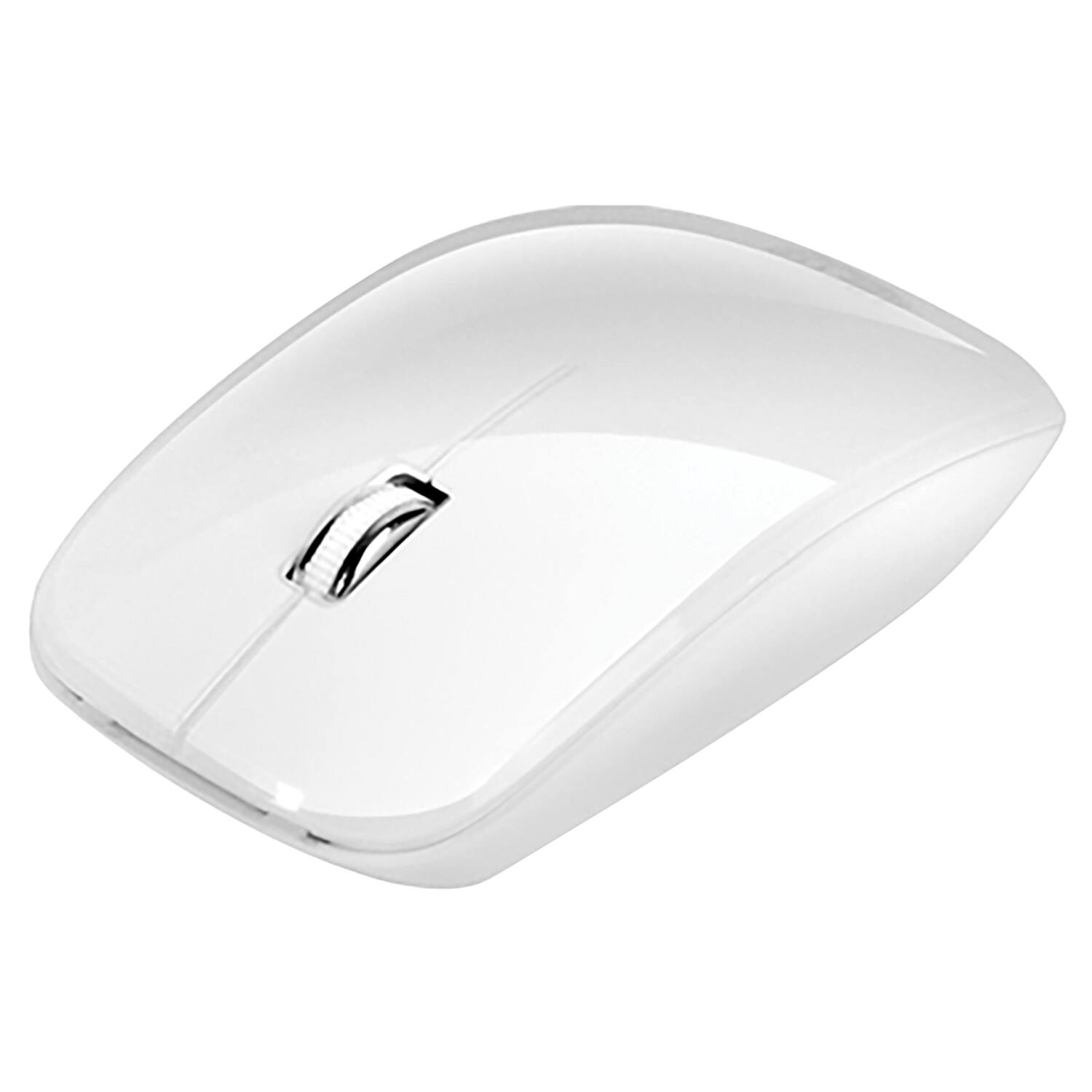Back. Adesso - Adesso iMouse M300W Bluetooth Optical Mouse - Optical - Wireless - Bluetooth - Glossy White - USB - 1000 dpi - Scroll - Glossy White.
