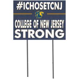 Jardine - College of New Jersey Lions 18'' x 24'' I Chose Lawn Sign - Blue