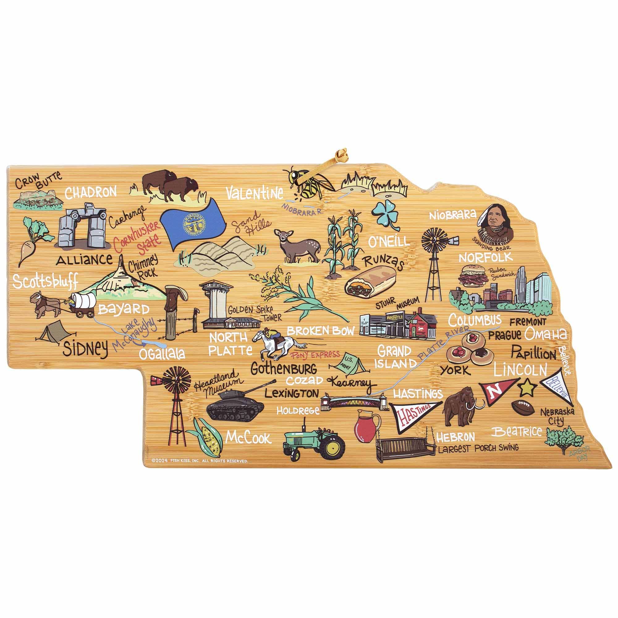 Totally Bamboo - Nebraska Cutting Board with Artwork by Fish Kiss price history on PriceWatchPro