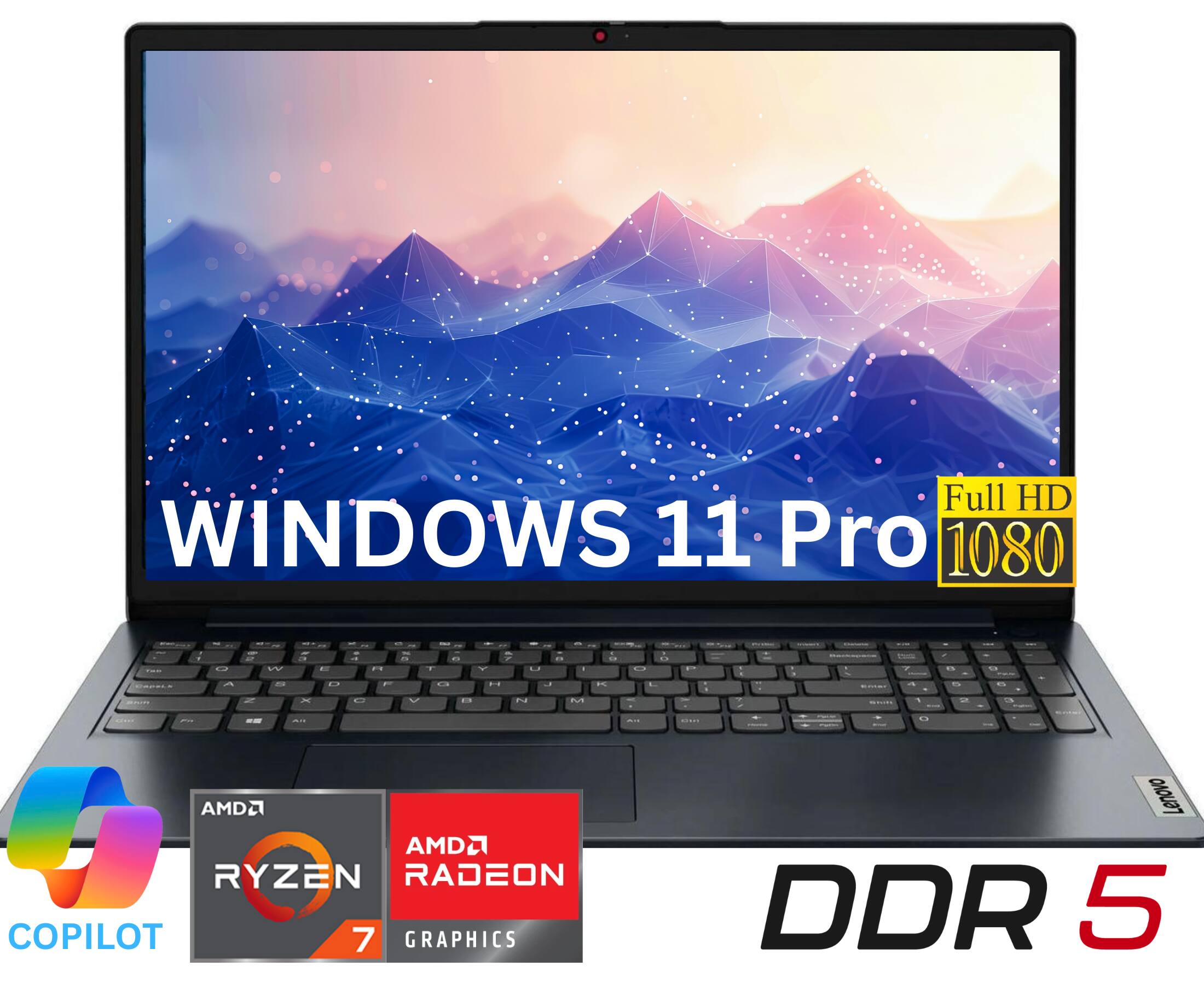 "Lenovo - IdeaPad 1 15.6"" Full HD Laptop - AMD Ryzen 5 7520U 2022 - 8GB Memory- 256GB SSD Windows 11 Pro - Blue" price history on PriceWatchPro