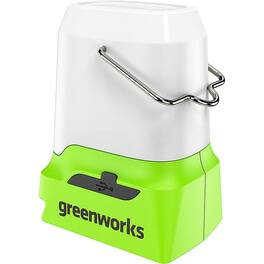 Greenworks - 24V Lantern Cordless 500lm Camping Light with USB-A and USB-C Port, Tool only - Green