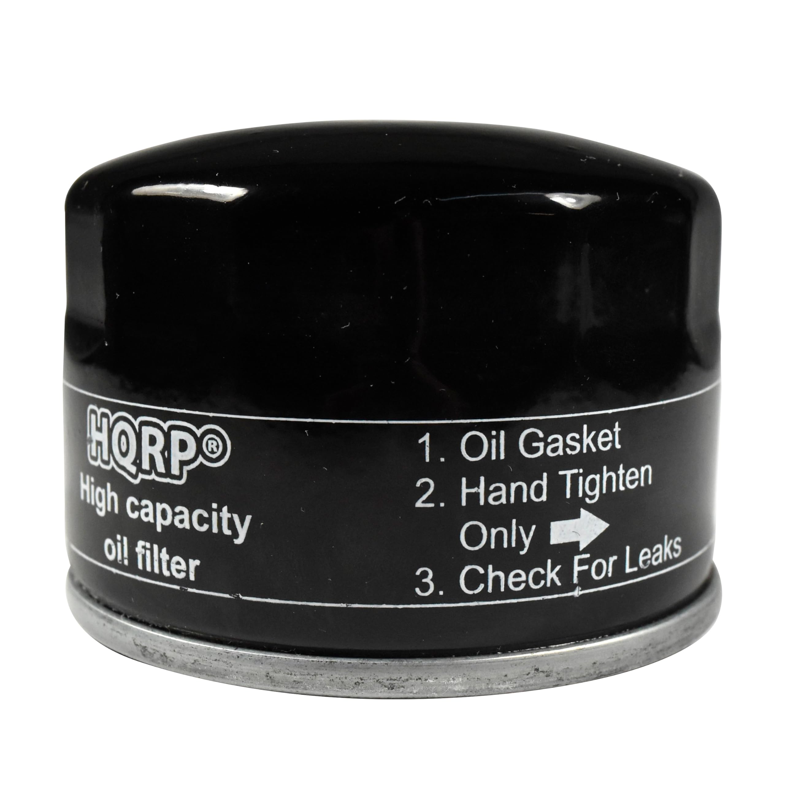 HORPO High capacity oil filter

1. Oil Gasket
2. Hand Tighten Only
3. Check For Leaks