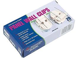 Advantus - Wall Panel Cubicle Clips, 20/Box - White