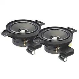Powerbass - OE275-GM 2.75" Direct Fit OEM Replacement High Bandwidth Speakers Compatible with Select Chevy/GMC Vehicles - Black/Gray