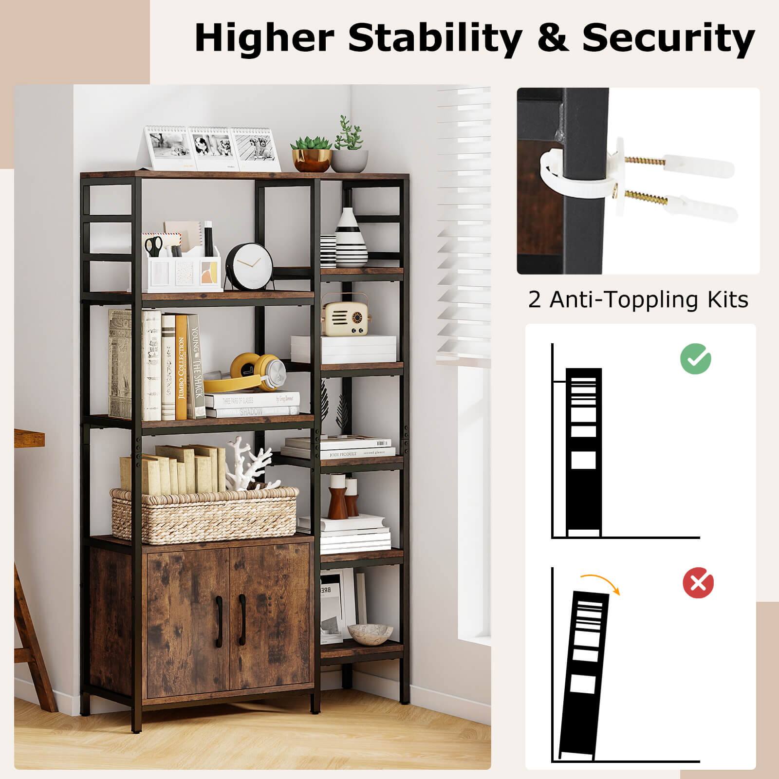 Higher Stability & Security: 2 Anti-Toppling Kits