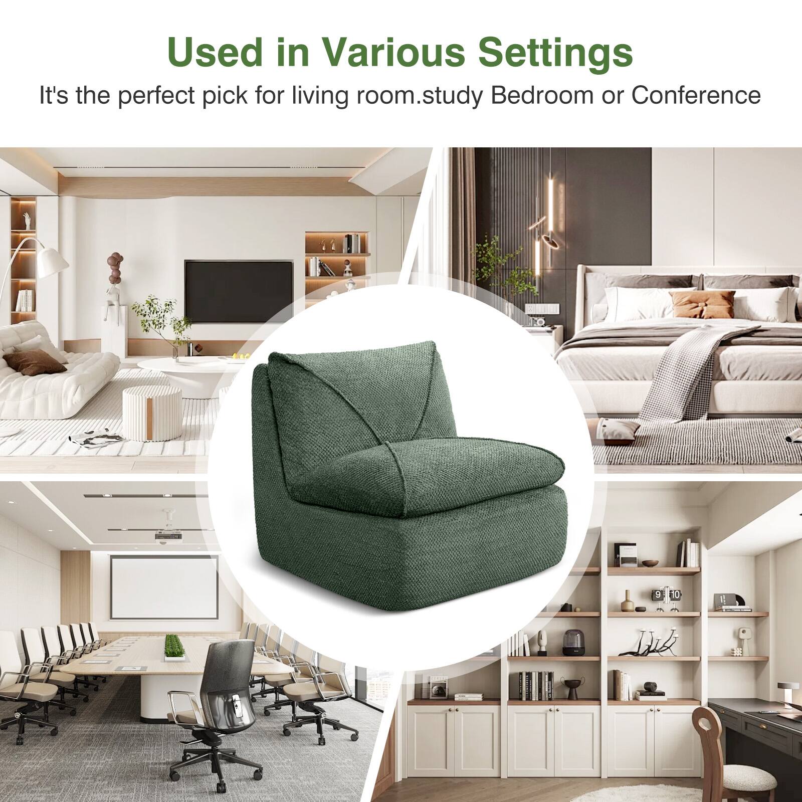 Used in Various Settings  
It's the perfect pick for living room, study, Bedroom or Conference