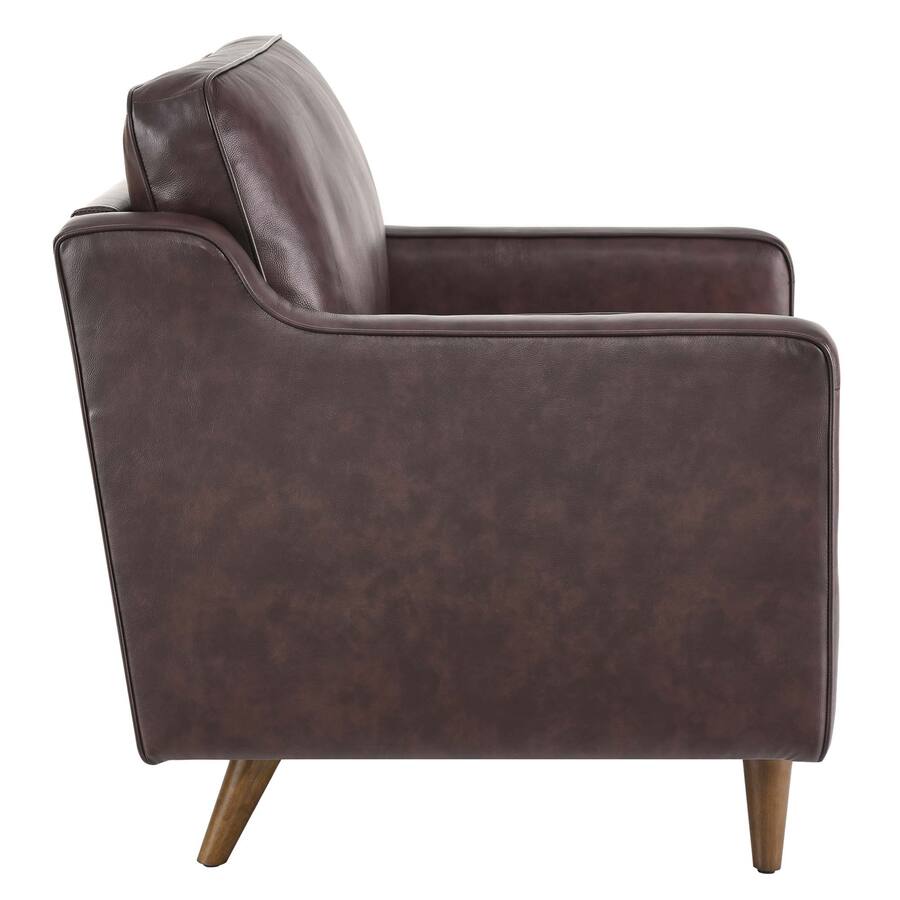 Impart Impart Genuine Leather Armchair by Modway Brown - Best Buy