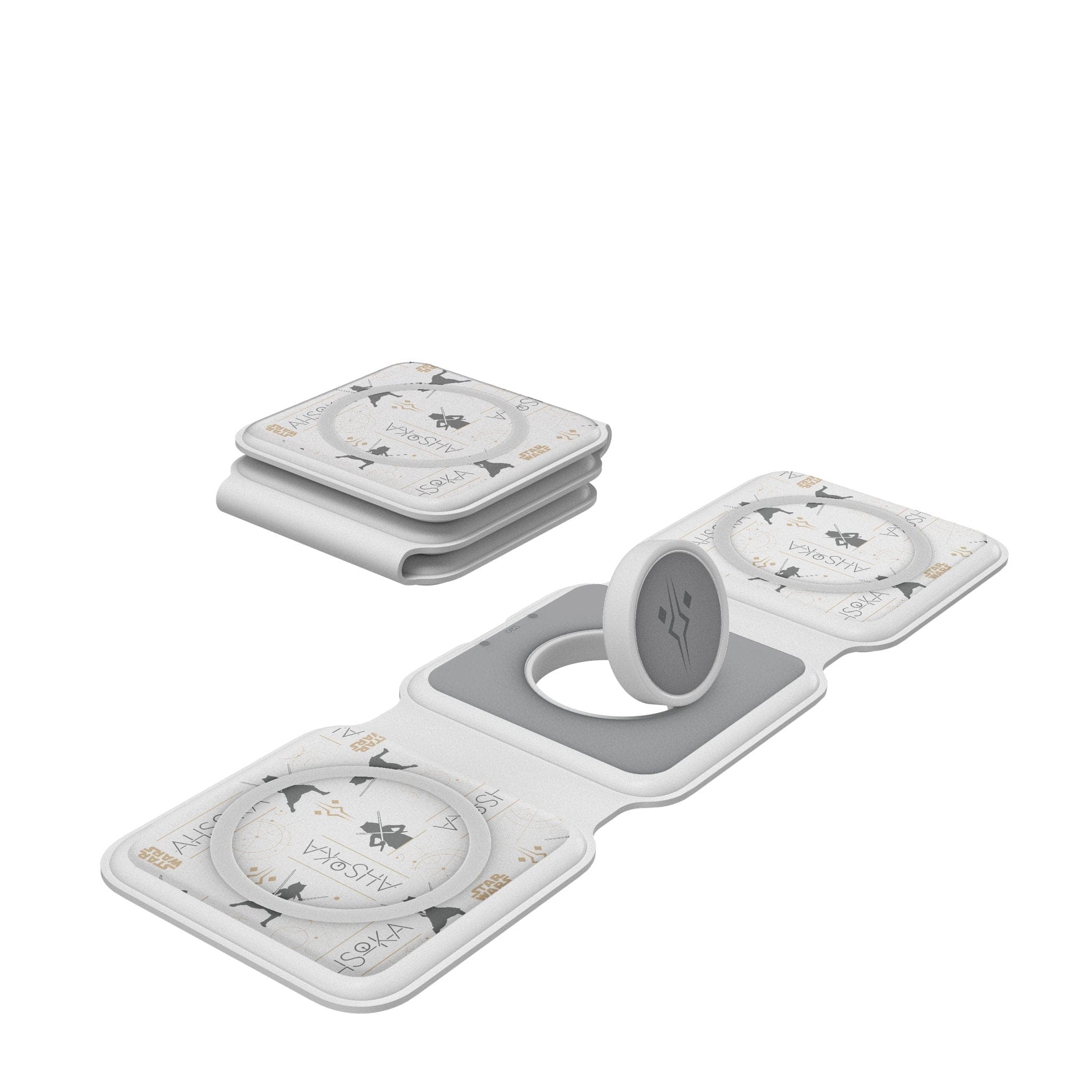 Keyscaper - Star Wars: Ahsoka Season 1 Pattern Foldable 3 in 1 Charger - Ahsoka