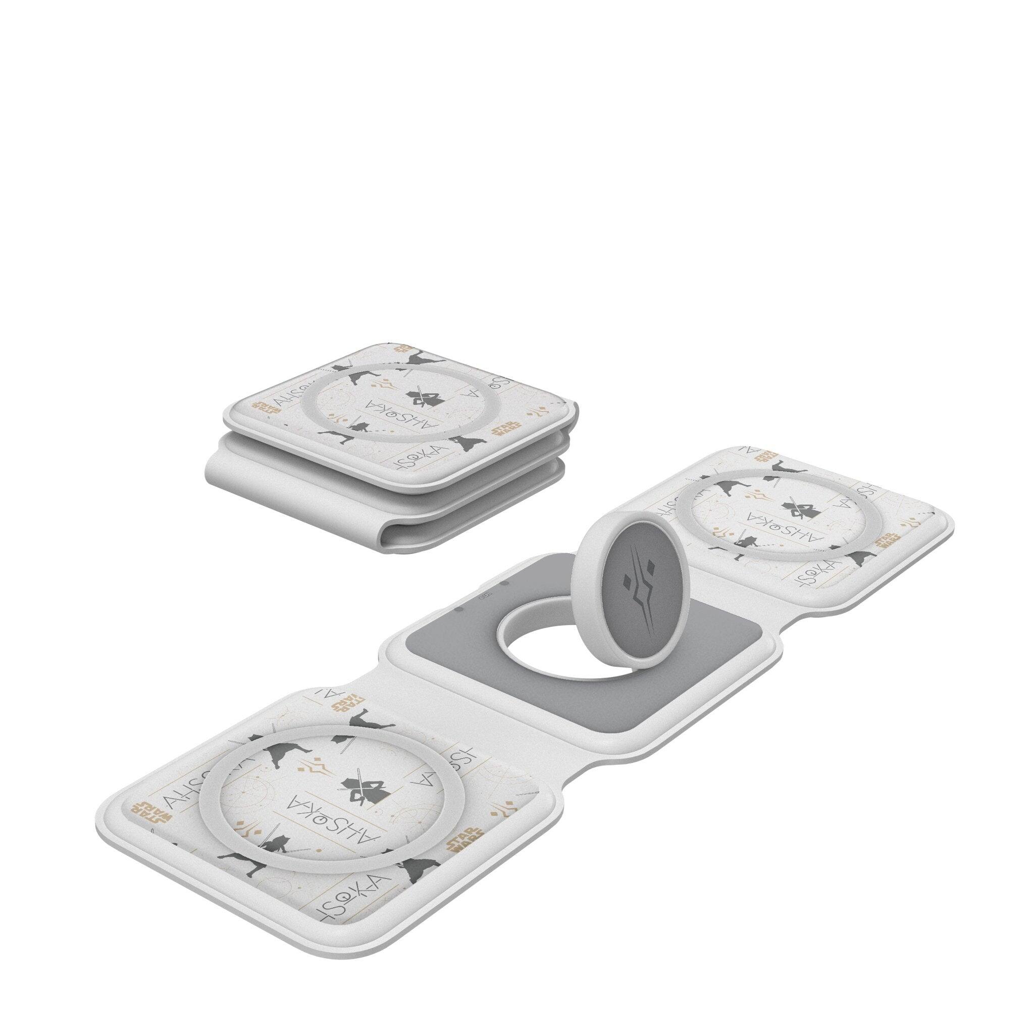 Keyscaper - Star Wars: Ahsoka Season 1 Pattern Foldable 3 in 1 Charger - Ahsoka