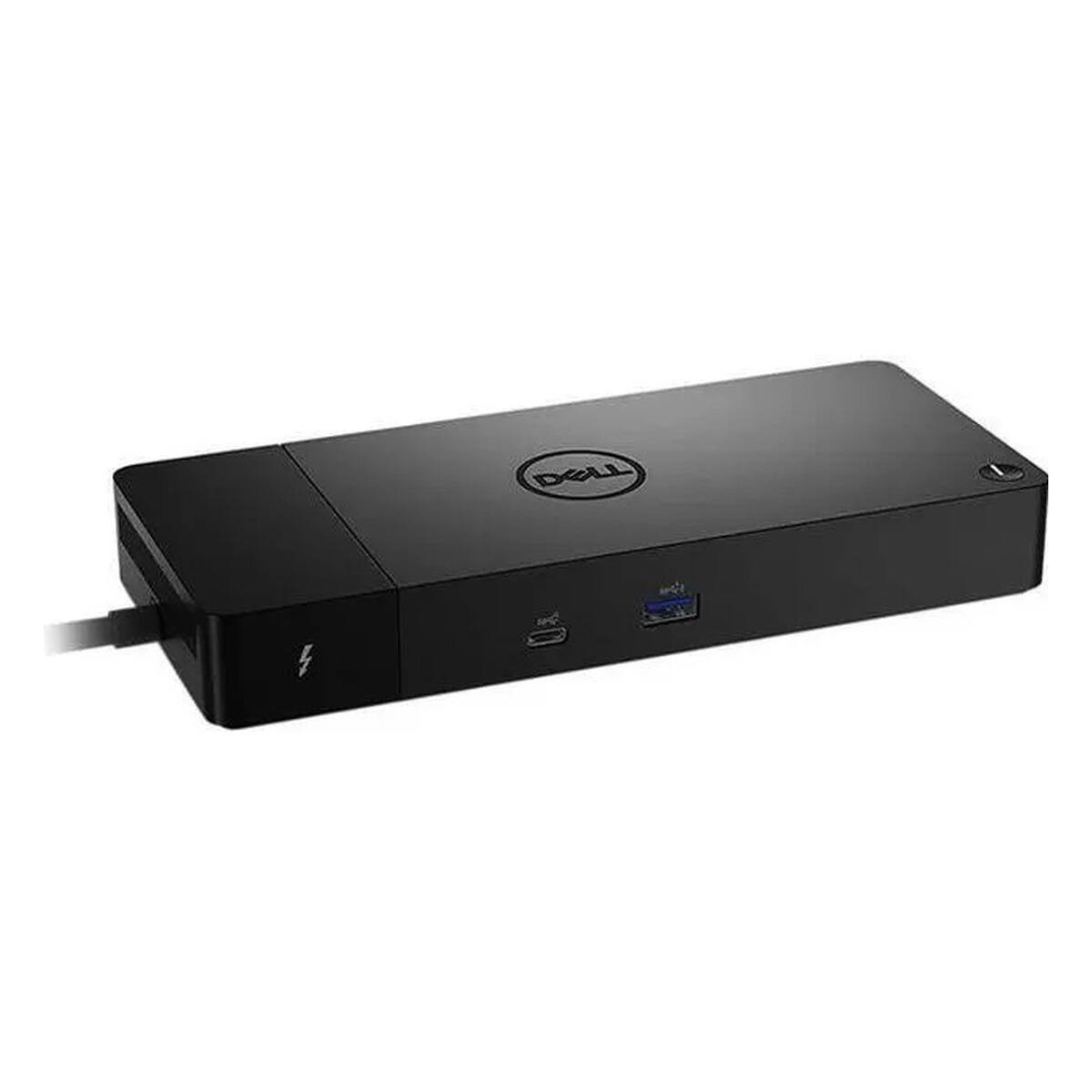 Angle. Dell - Thunderbolt Dock WD22TB4 with Cables Bundle - Black (Black).