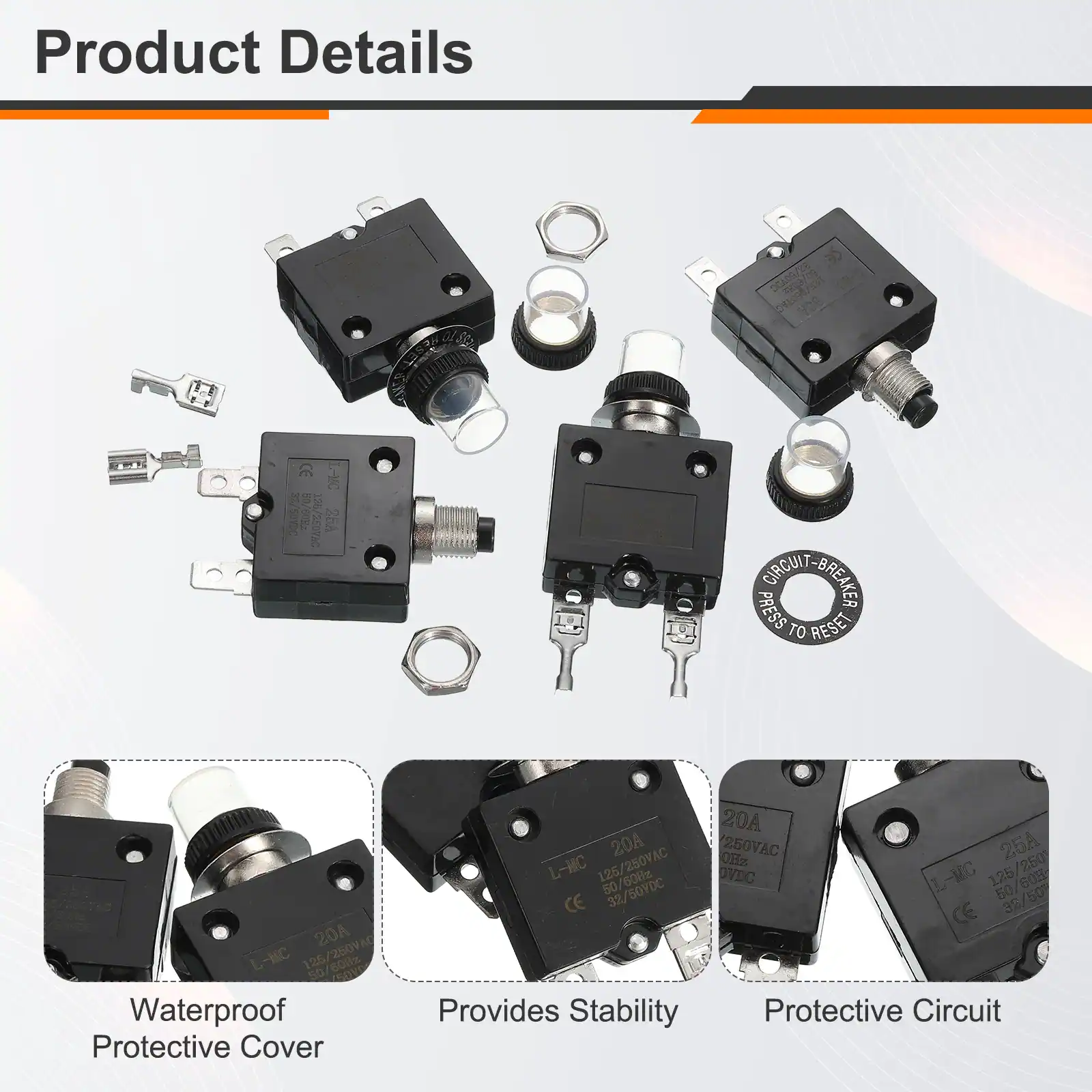 Product Details

20M00/ Y08 SEOVAC 25 CIRCUIT BREAKER PRESS TO RESET

26% BE/AROVAC

2e 20A L-MC 125/250VA

125 /250VA

50/60Hz

250VAC

25A L-MC 125/250VAC

250V

0Hz

250

125

60Hz

OVDC

L-MC 125

50

50

50VDC

50 /50

CE

32/ 32

Waterproof Protective Cover

20A

20A AC

250VAC

25A L-MC

125/250VAC

250V

Provides Stability

Protective Circuit