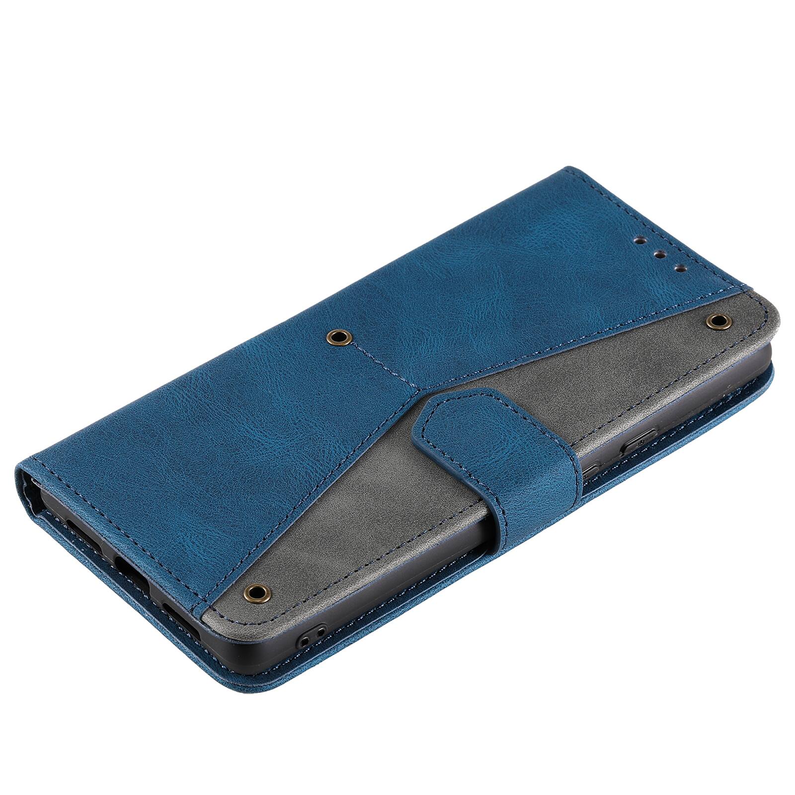 Alt View 4. Dteck - Wallet Case for Apple iPhone Air 2025,Vintage PU Leather Flip Card Holder Kickstand Magnetic Closure Phone Cover - Blue.