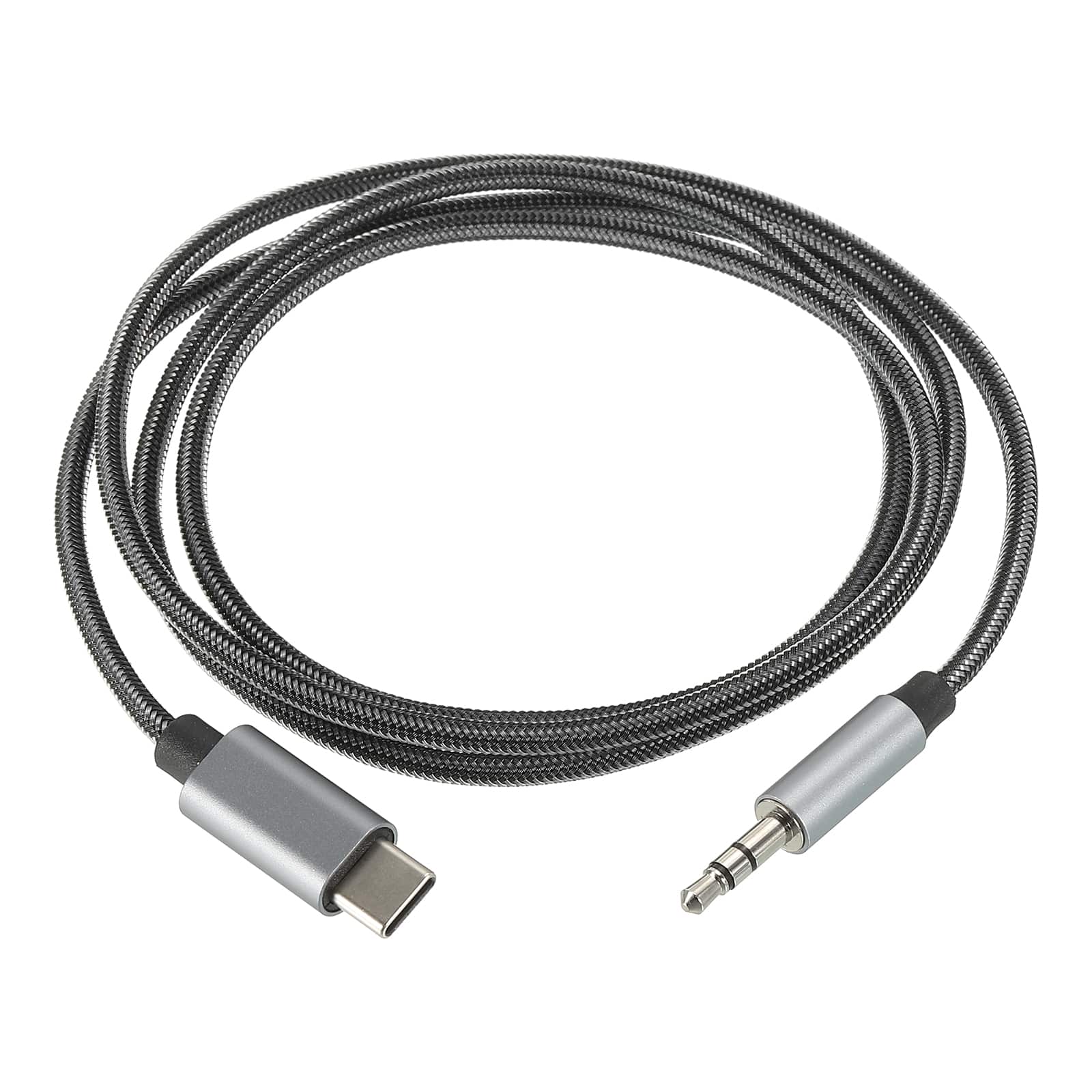 Unique Bargains - USB C to 3.5mm Male Audio Aux Adapter Cable, 3.3ft, for Phone/Speaker/Car Stereo, Grey - Gray