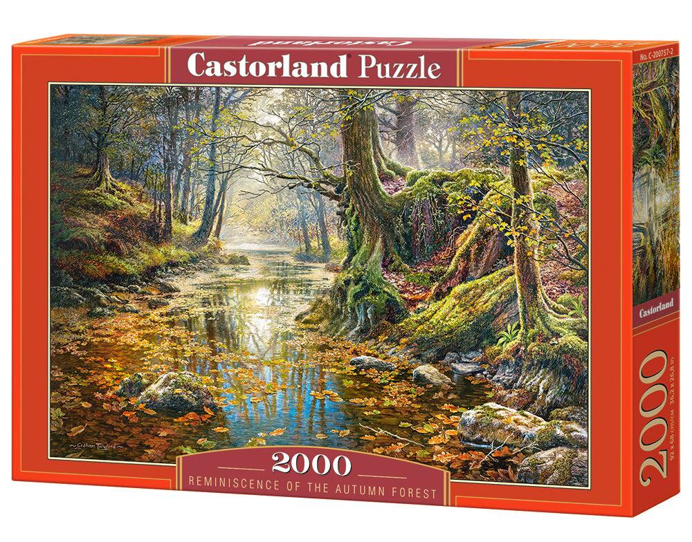 Castorland - 2000 Piece Jigsaw Puzzles, Reminiscence of the Autumn Forest, Nature puzzles, Adult Puzzle, C-200757-2 - Red