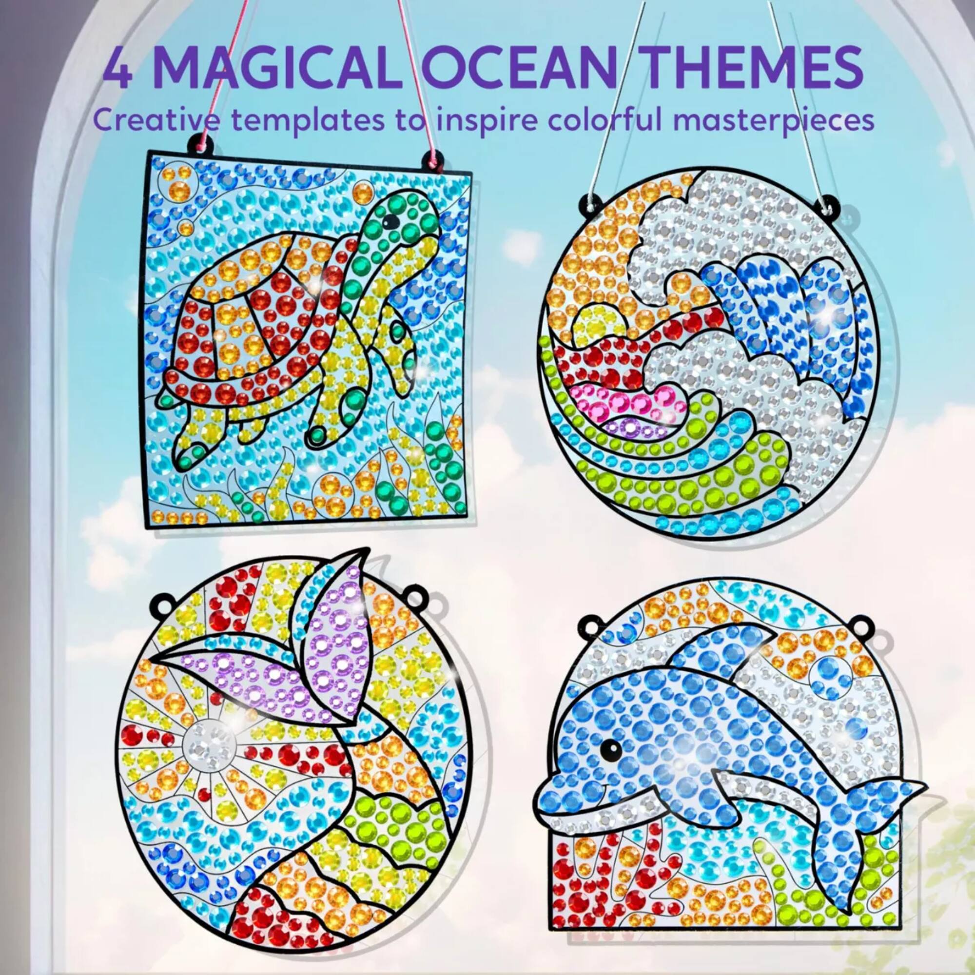 4 MAGICAL OCEAN THEMES  
Creative templates to inspire colorful masterpieces
