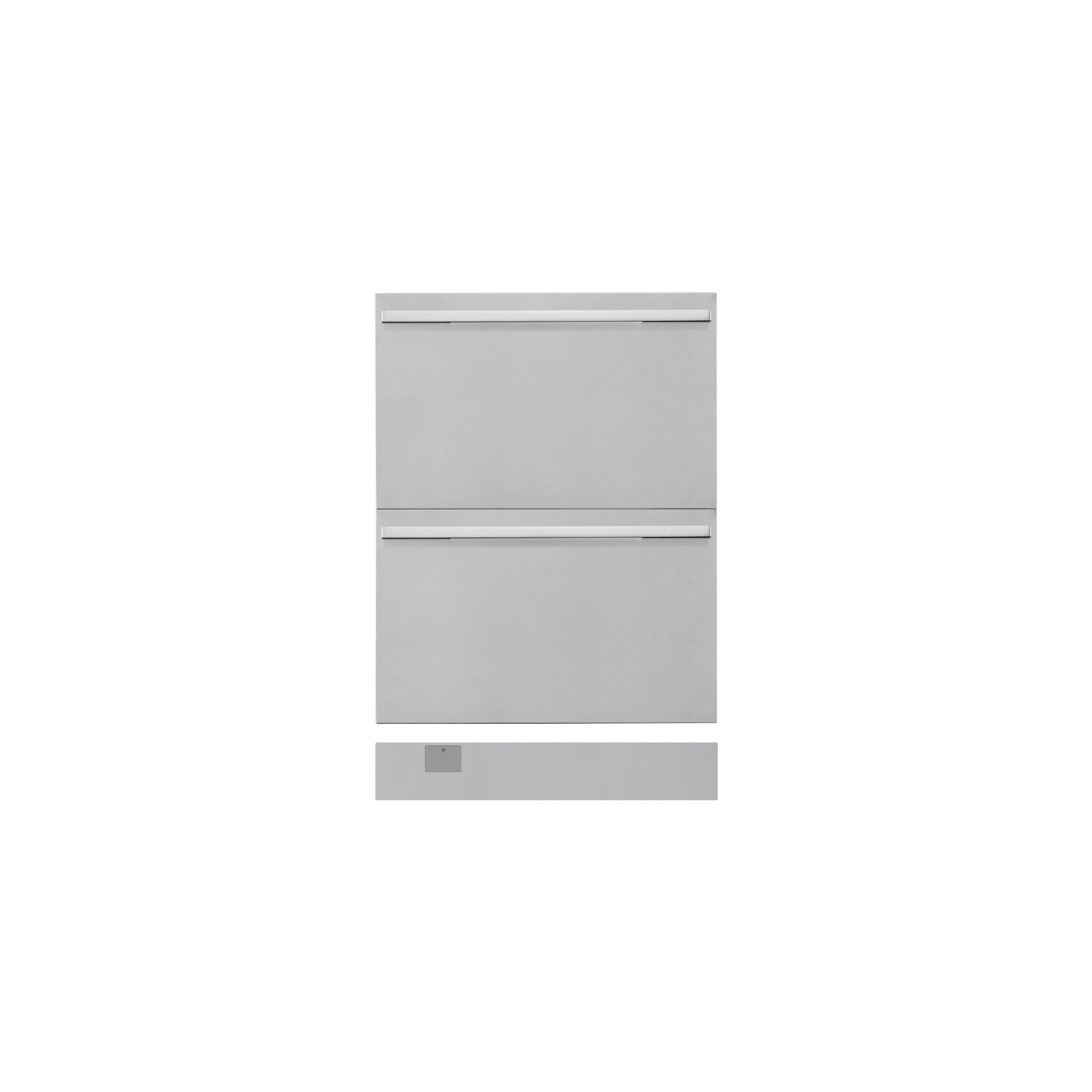 Front. SKS - Transitional Panel Kit for Undercounter Refrigerator Freezer Drawers 24-Inch - Satin Stainless Steel.