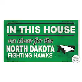 Jardine - North Dakota 11'' x 20'' Indoor/Outdoor In This House Sign - Green