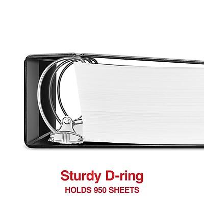 Sturdy D-ring  
HOLDS 950 SHEETS