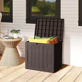 Yardgrace - Outdoor Storage Box 30 Gallon Deck Box Outdoor Storage Bench Outside Waterproof Resin Storage Bench