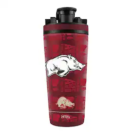 WinCraft - Arkansas Razorbacks 26oz. 4D Stainless Steel Shaker Bottle - Multicolor