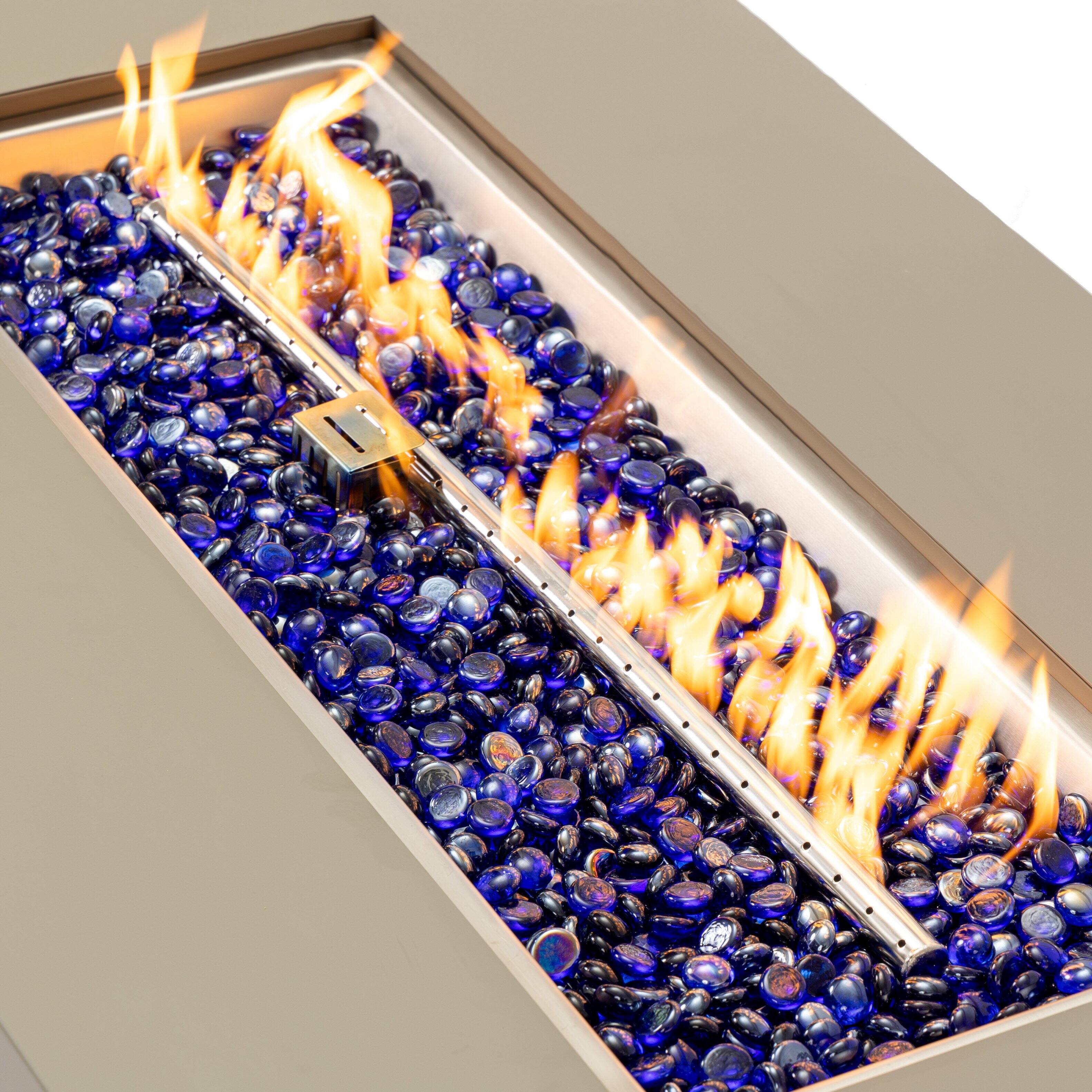 Back. APRILSOUL - 48_inch Iron Fire Pit Table with Wood Grain - Black.