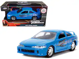 Mia's Acura Integra with Graphics "Fast & Furious" Movie 1/32 Diecast Model Car by Jada - Light Blue