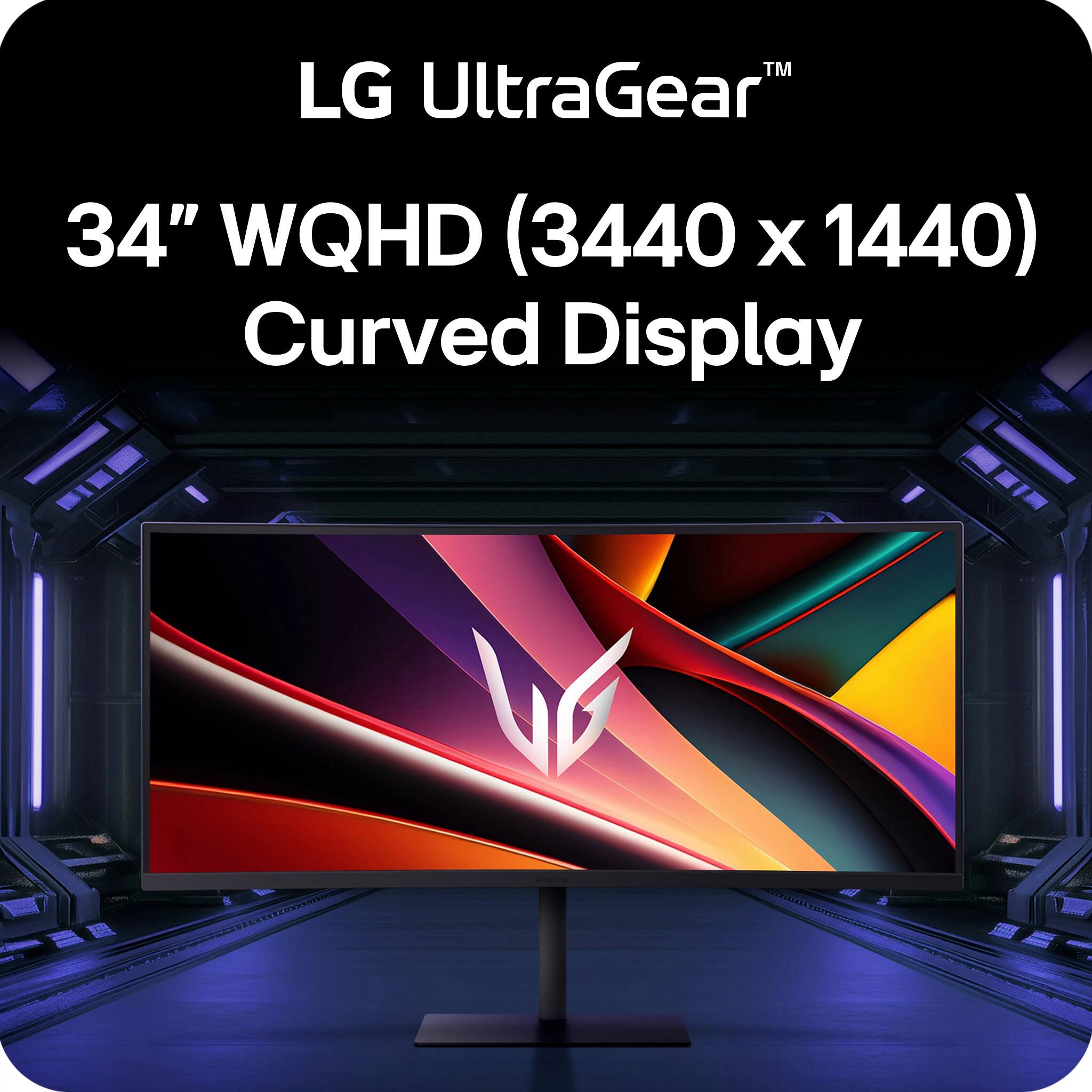 LG UltraGear™  
34" WQHD (3440 x 1440) Curved Display