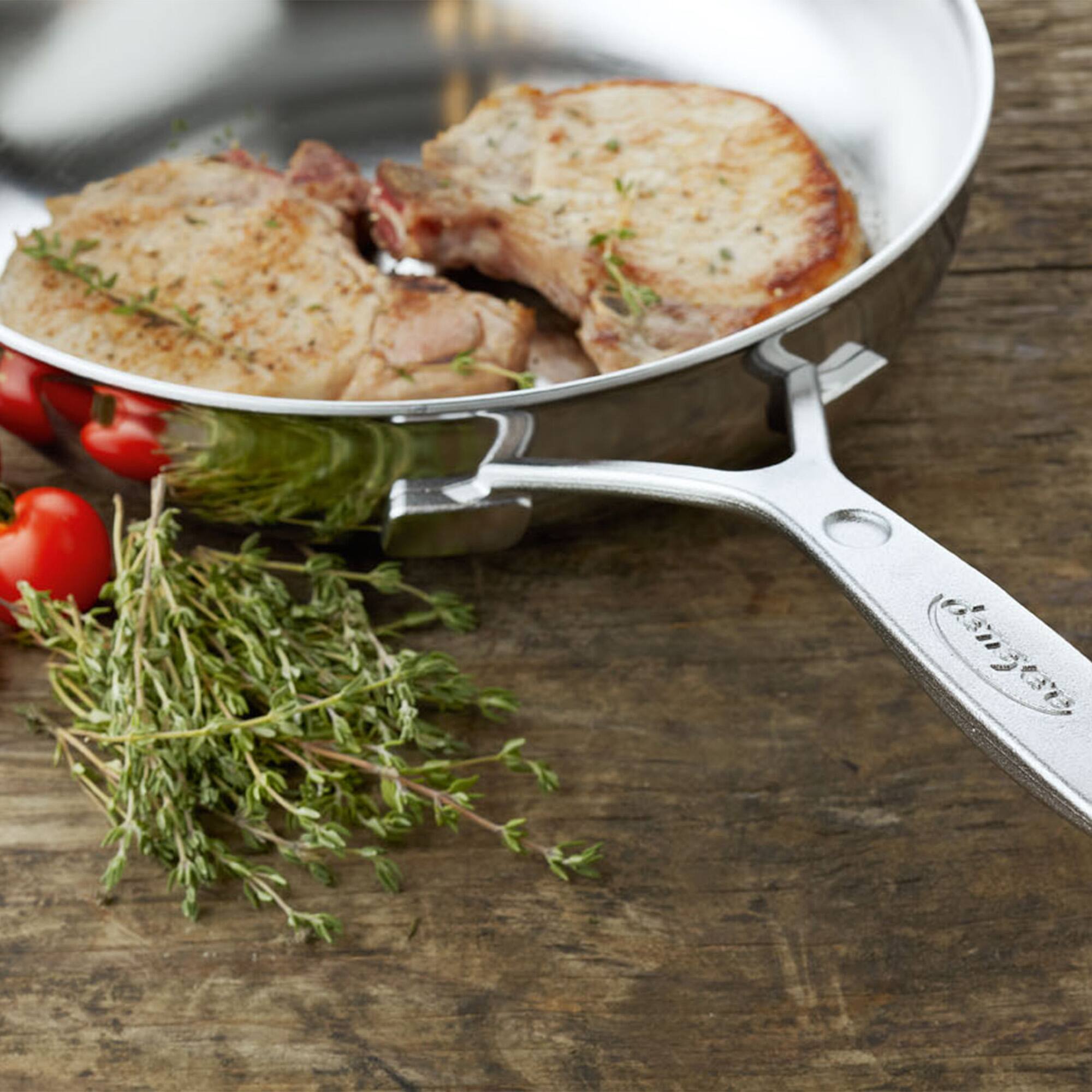 Alt View 4. Demeyere - Demeyere Industry 5-Ply 11-inch Stainless Steel Fry Pan - Stainless Steel.