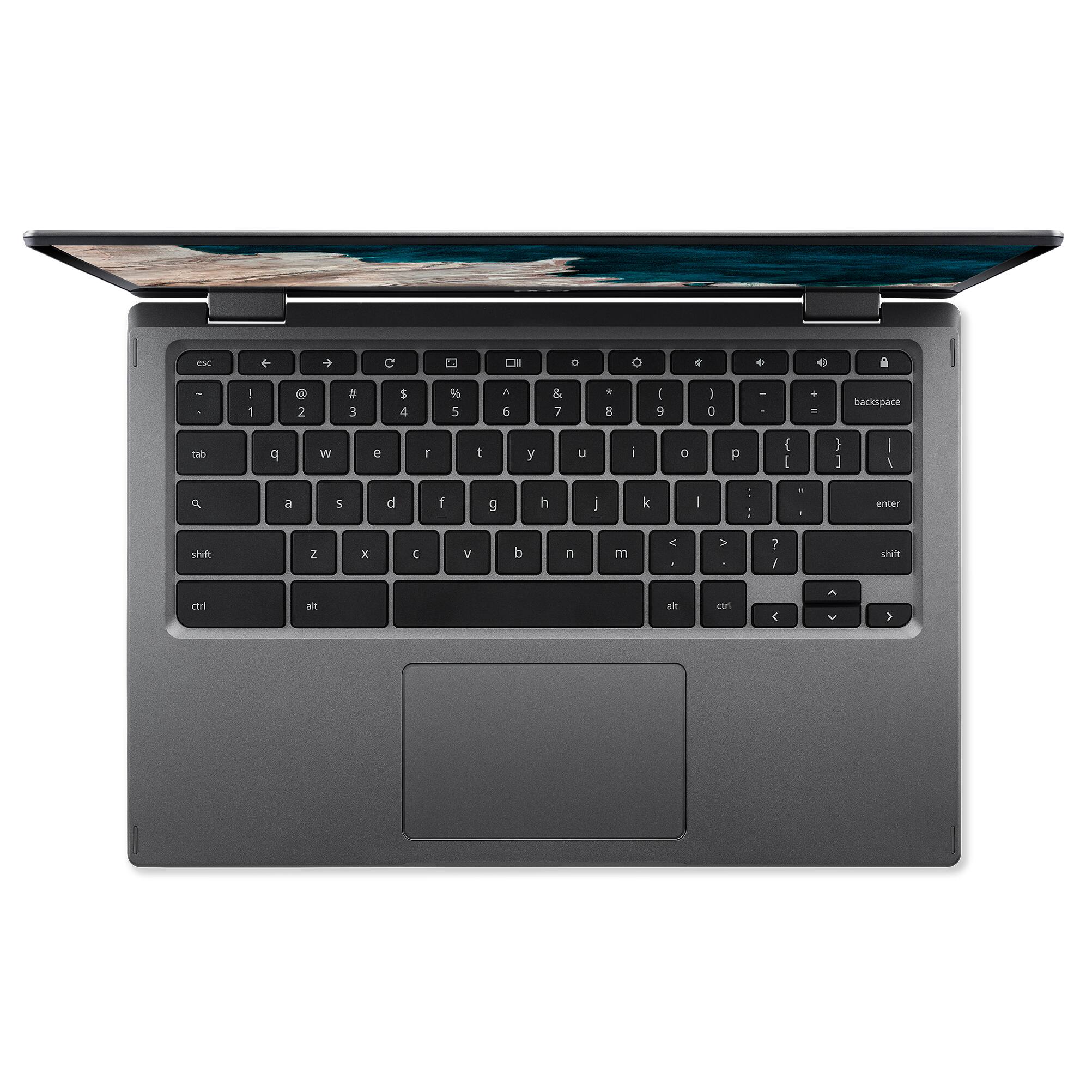 Alt View 4. Acer - Acer Spin - 13.3" Chromebook Qualcomm Kryo 468 2.1GHz 4GB RAM 64GB FLASH Chrome - Refurbished - Steel Gray.