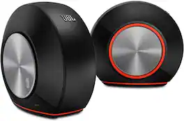 JBL - Pebbles Plug and Play Stereo Computer Speakers (2-Piece) - Black