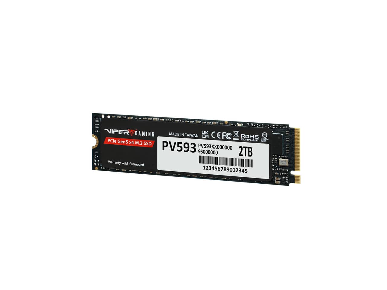 Patriot Viper PV593 2TB M.2 2280 PCIe 5.0 x4 3D NAND TLC SSD with