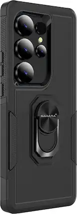 Angle. SaharaCase - Raider Series Heavy Duty Case for Samsung Galaxy S25 Ultra - Scorpion Black.