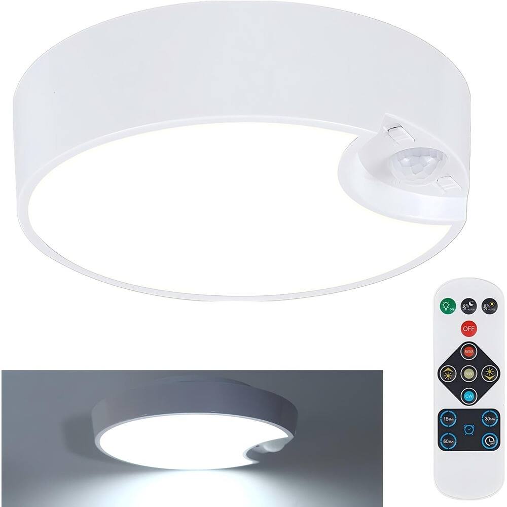 ACJPR - Battery Motion Sensor Ceiling Light, Wireless LED Ceiling Light with Remote, Motion Activated for Closet, Hallway, Bedro