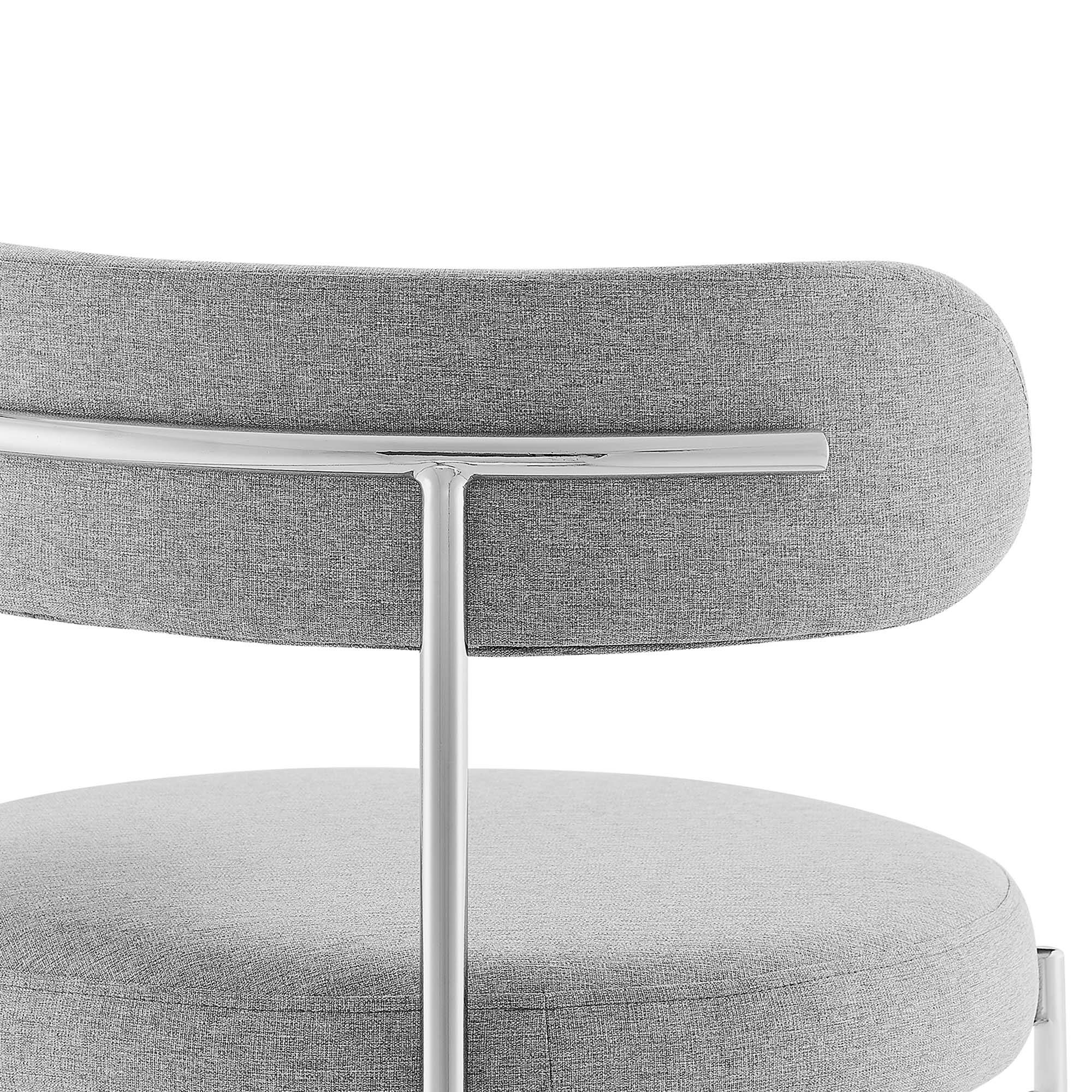Alt View 7. Modway - Albie Fabric Bar Stools Set of 2 by Modway - Gray Silver.