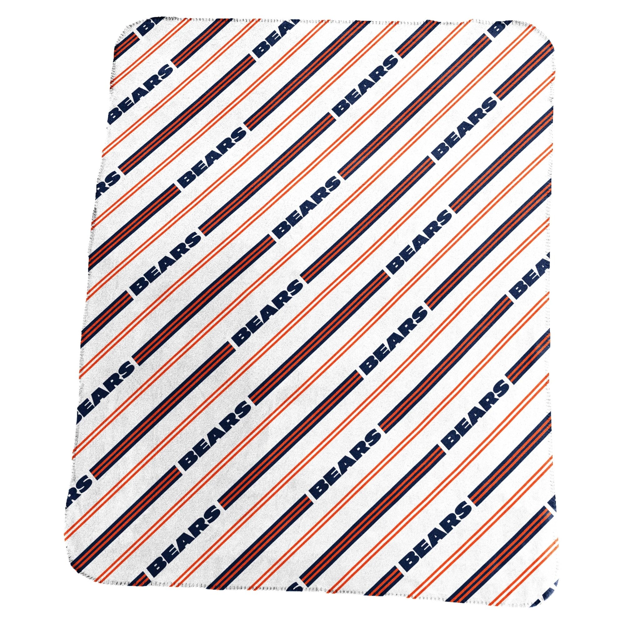 Logo Brands - Chicago Bears 50" x 60" Classic Vertical Stripe Fleece Throw Blanket - Multicolor