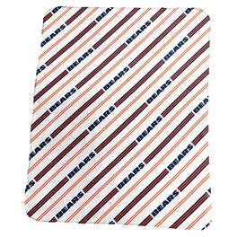 Logo Brands - Chicago Bears 50" x 60" Classic Vertical Stripe Fleece Throw Blanket - Multicolor