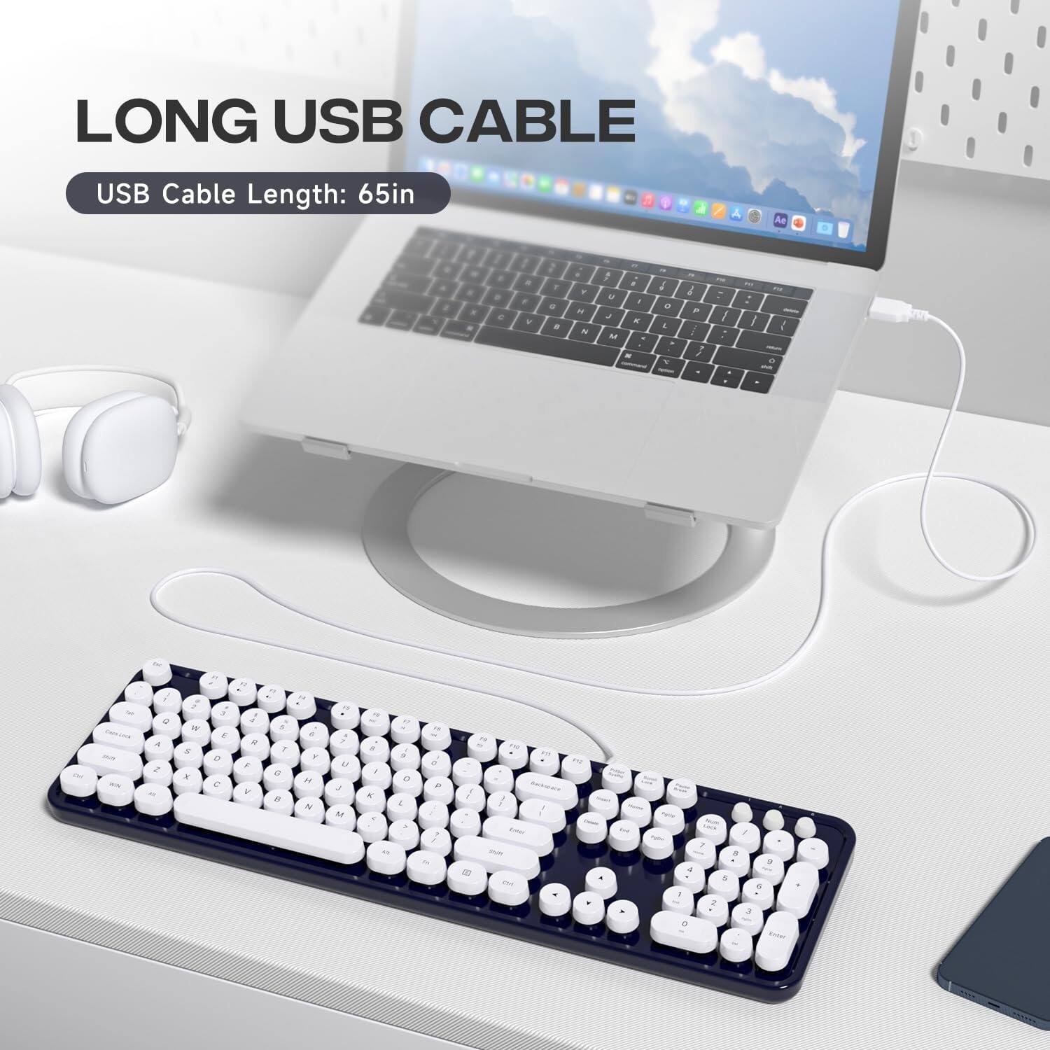 LONG USB CABLE  
USB Cable Length: 65in