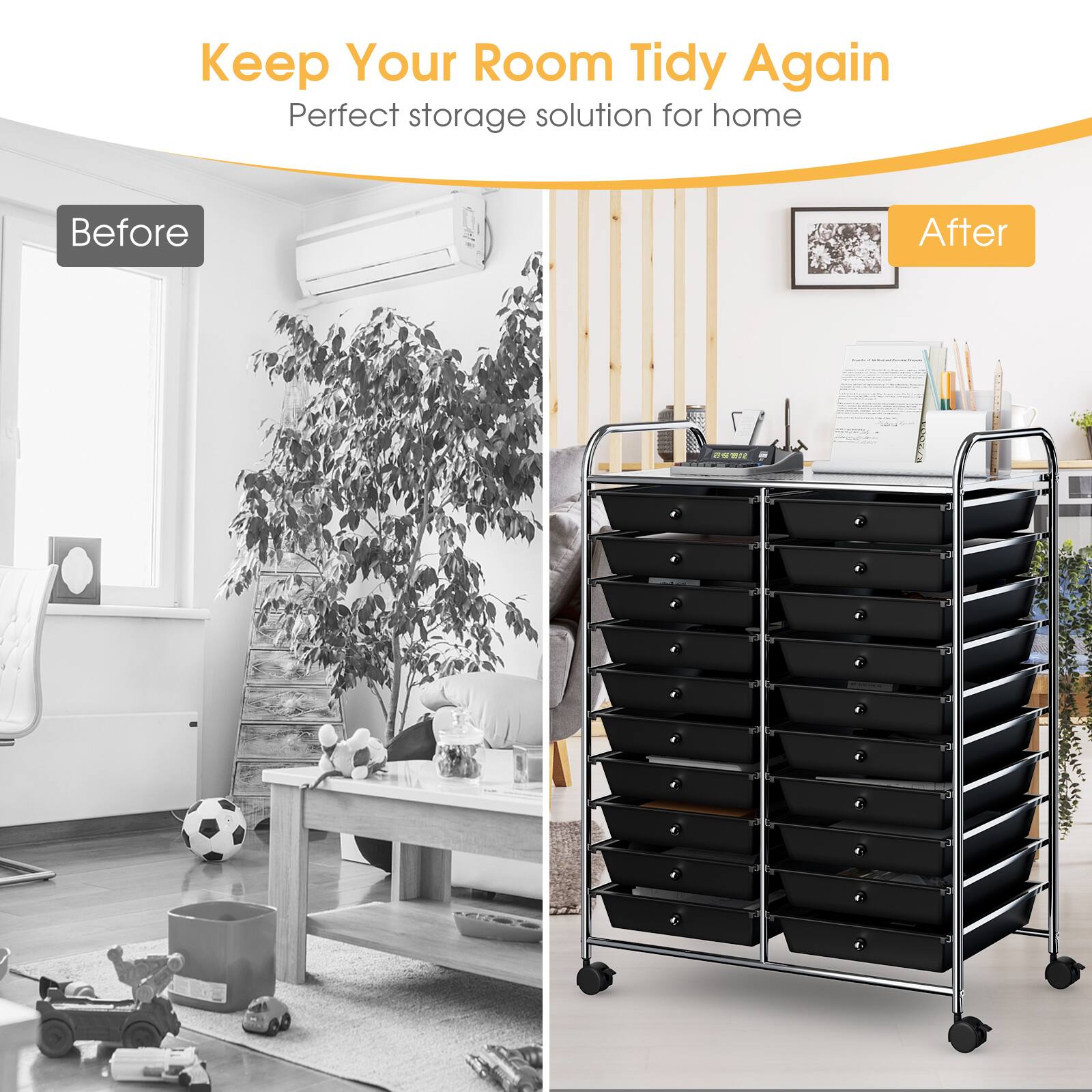 Keep Your Room Tidy Again: Perfect Storage Solution for Home Before and After