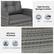 High Density Sponge Cushion Soft Comfortable Mix Grey PE Rattan. Colorfast Sun-protective.