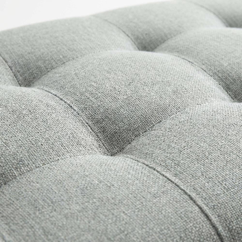 Back. FurniFact - Upholstered Fabric Queen Headboard with Padded Design for Bedroom Comfort - Gray.