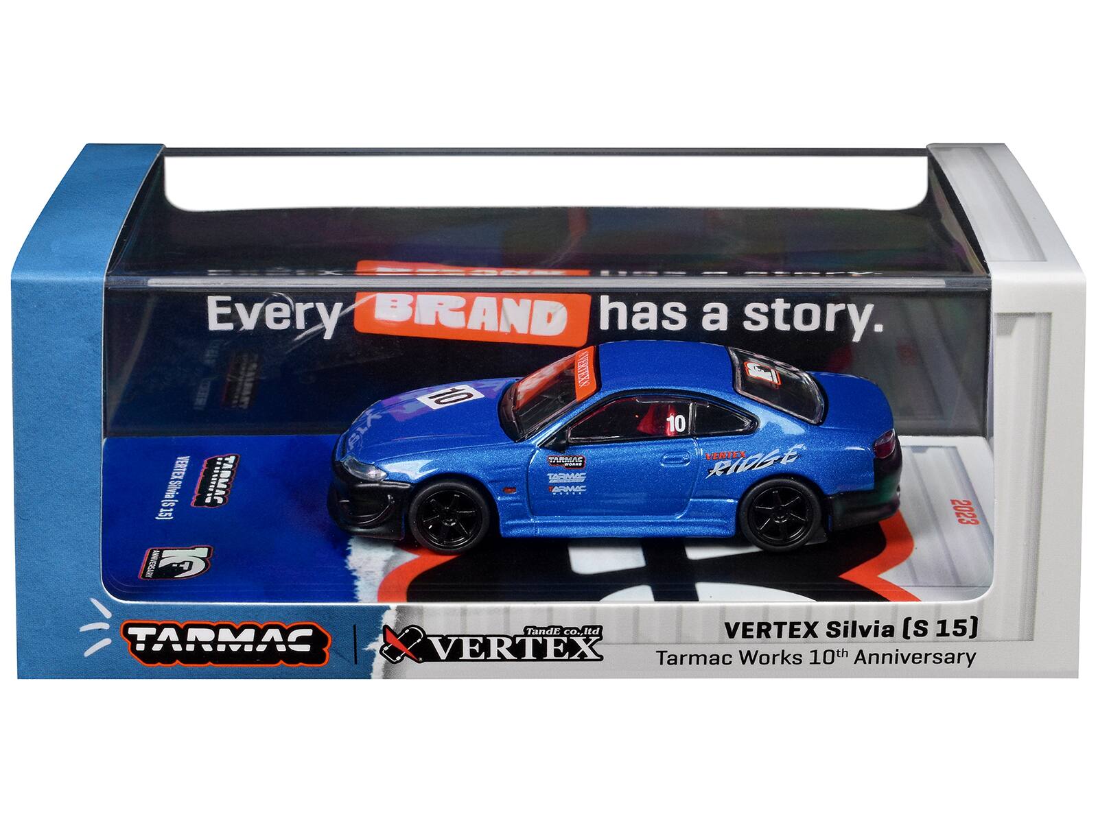 Every BRAND has a story.  
TARMAC  
VERTEX Silvia (S 15)  
Tarmac Works 10th Anniversary