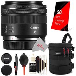 Canon - RF 35mm f/1.8 IS Macro STM Lens with Top Accessory Kit - International Version - Black