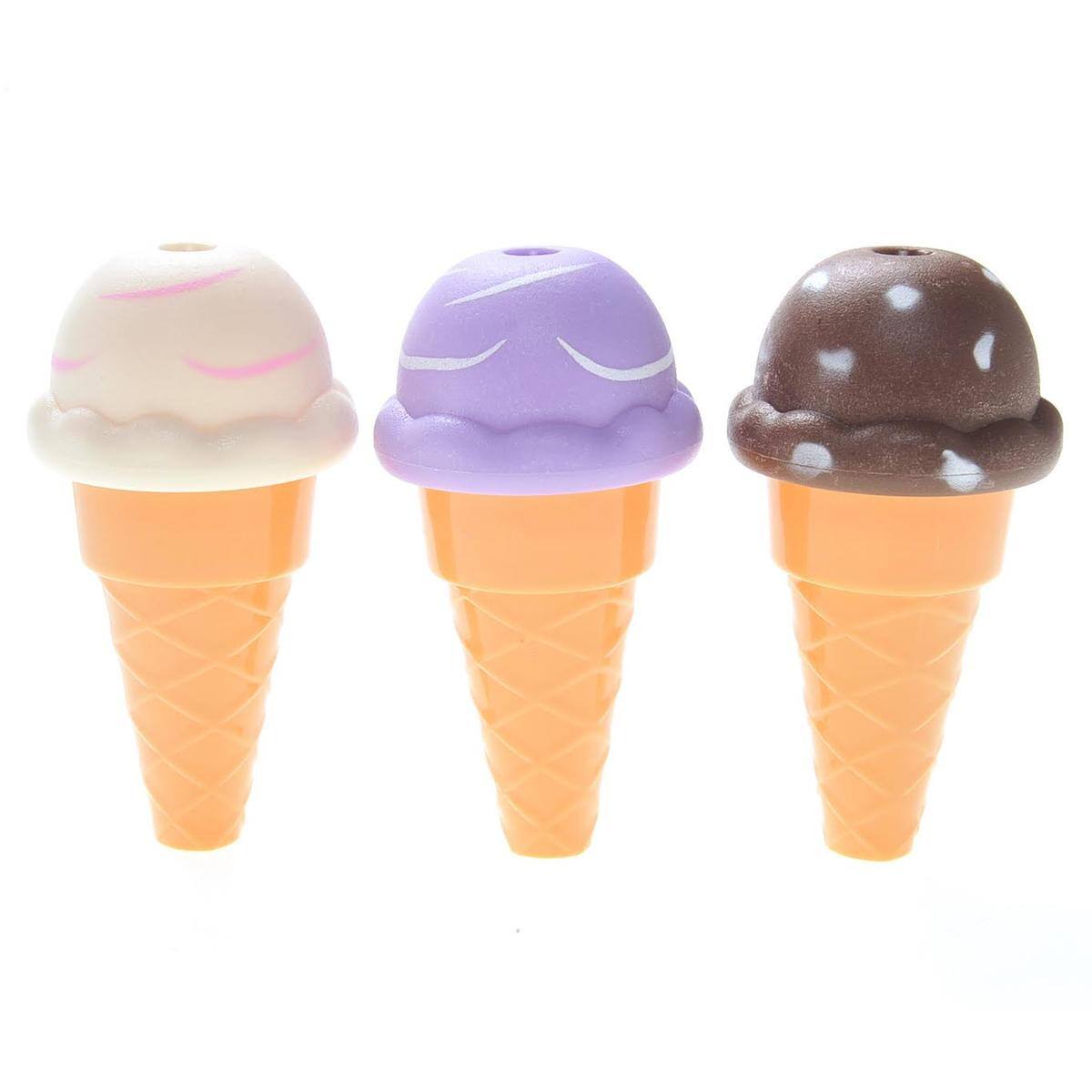 Back. JuzToys - Play Food Sets for Kids Kitchen, Ice Cream Toy Set with Ice Cream Scooper, Cones and Cups, Pretend Play for Toddlers 3-5 - Multi.