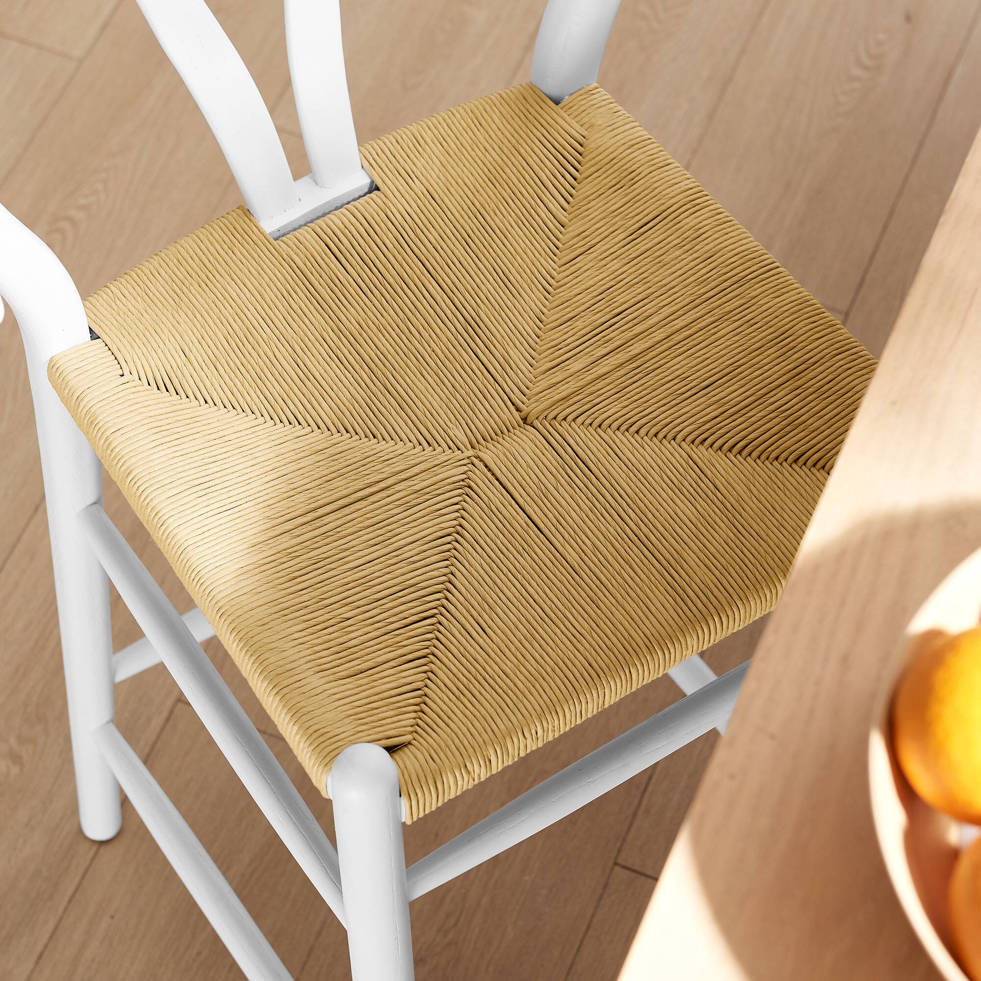Alt View 6. Modway - Amish Wood Bar Stool - White.