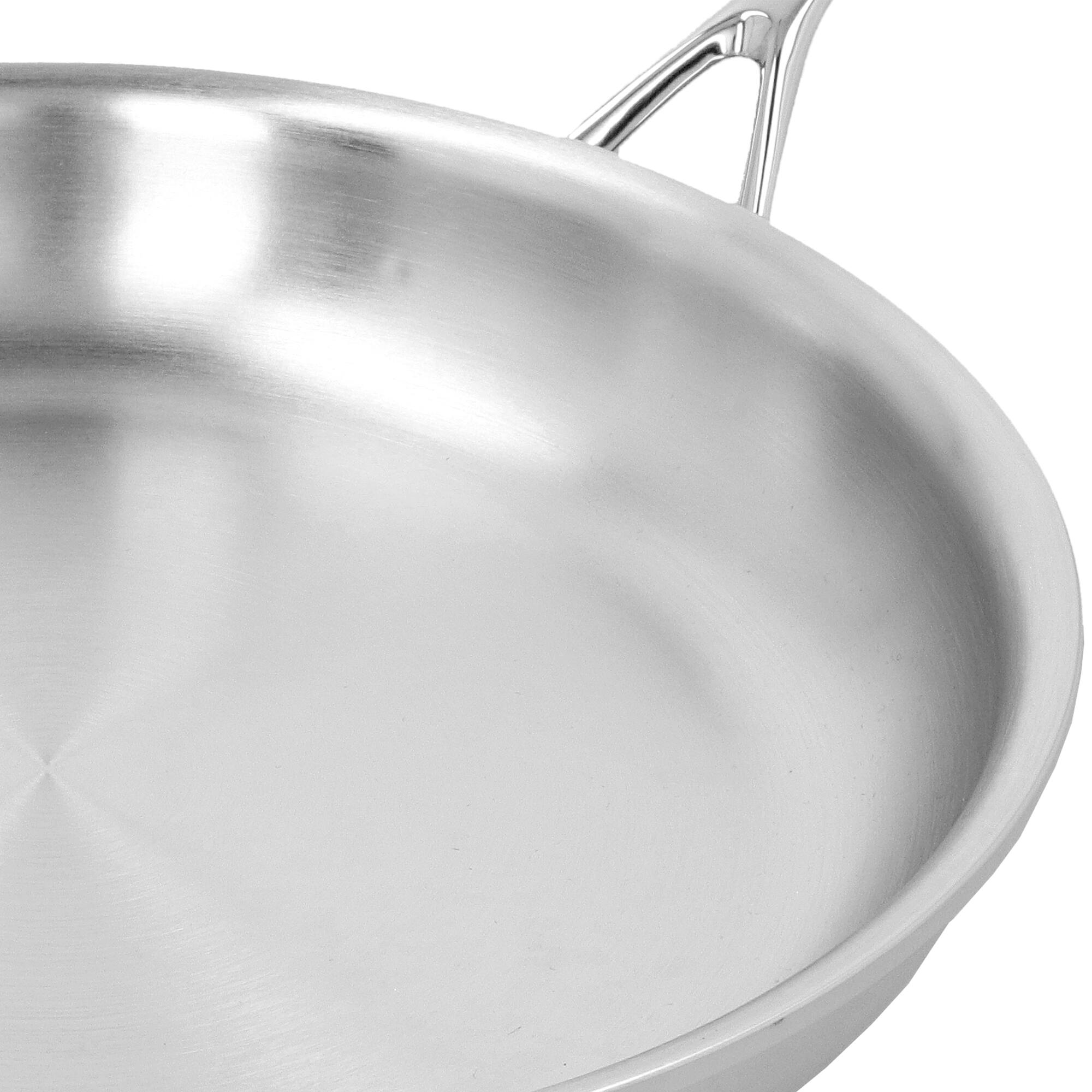 Alt View 4. Demeyere - Demeyere Atlantis Proline 7 12.6-inch Stainless Steel Fry Pan with Helper Handle - Stainless Steel.