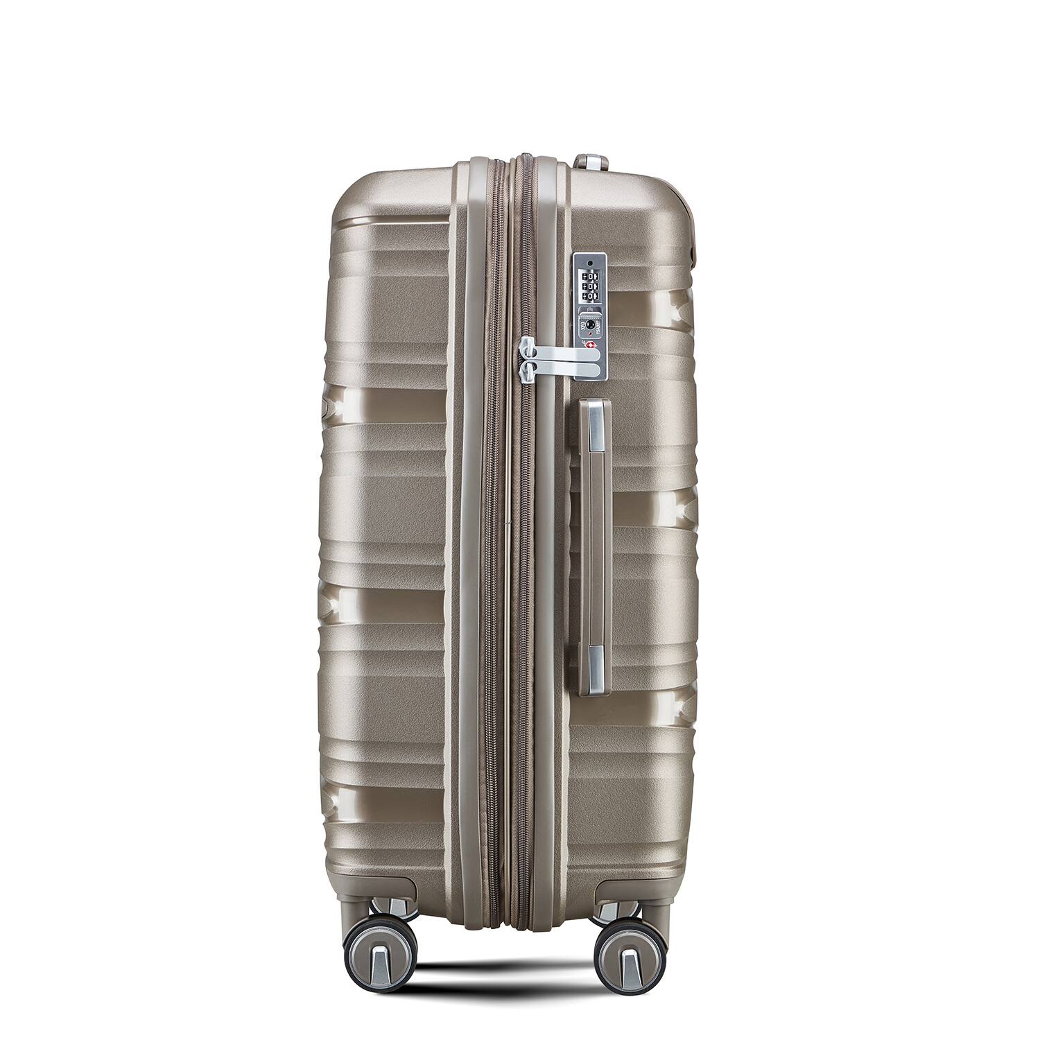 Alt View 8. ELEMENT ACE - 4-Piece Hardshell Luggage Set: Lightweight, Expandable Suitcase with TSA Lock & Spinner Wheels - Travel Set - Champagne.