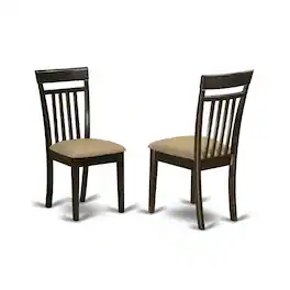 FurniFact - Elegant Slat Back Dining Chairs – Wooden Kitchen Chairs - Cappuccino