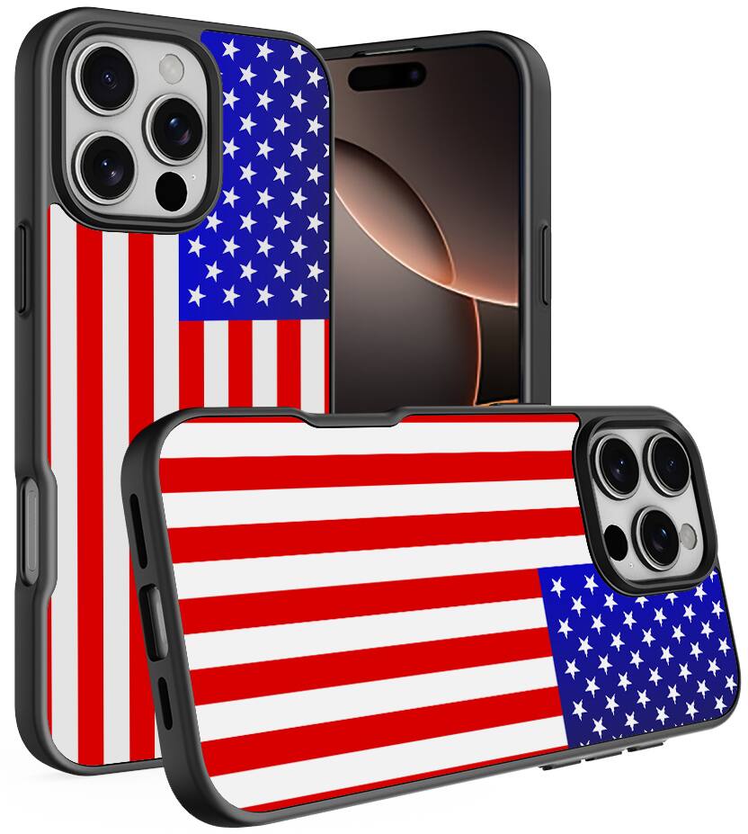 Alt View 2. Nakedcellphone - Case for iPhone 16 Pro Max Phone - Compatible with MagSafe - USA Flag.